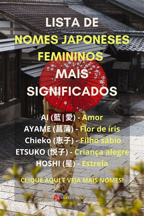 sobrenomes japoneses femininos - nomes bonitos femininos